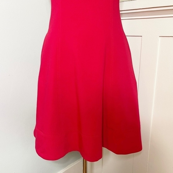 White House Black Market Red Fit & Flare Party Dress 4 Small - Picture 6 of 12